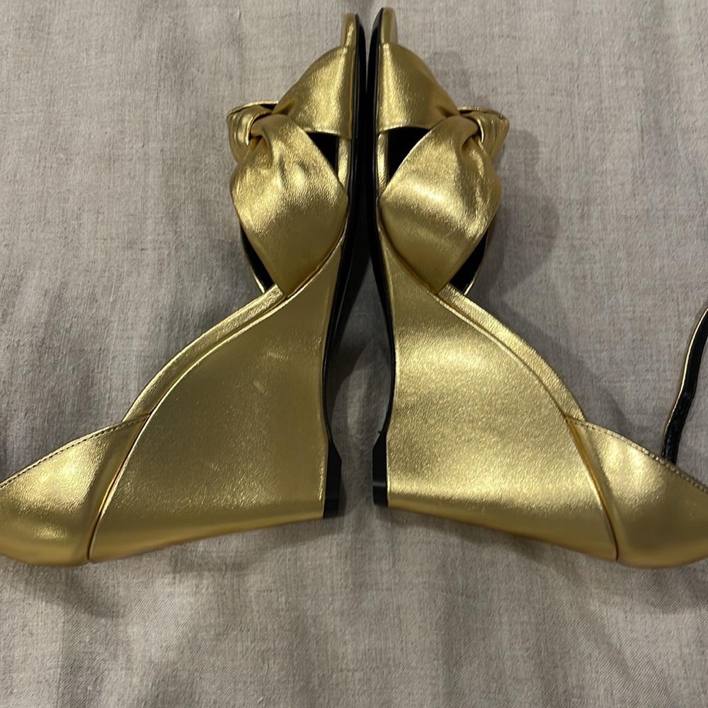 Saint Laurent gold wedges - Picture 1 of 8